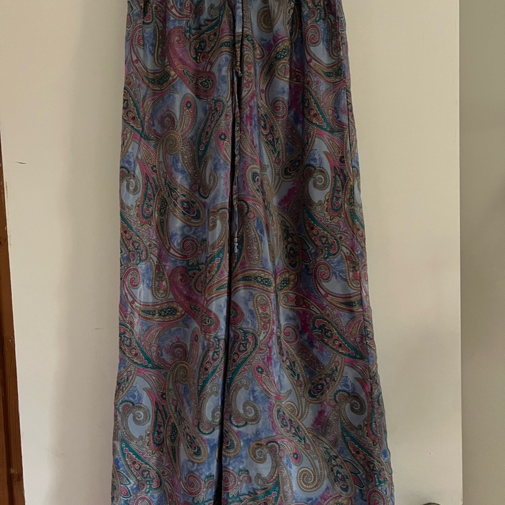 Paisley Patterned Flowy Pants